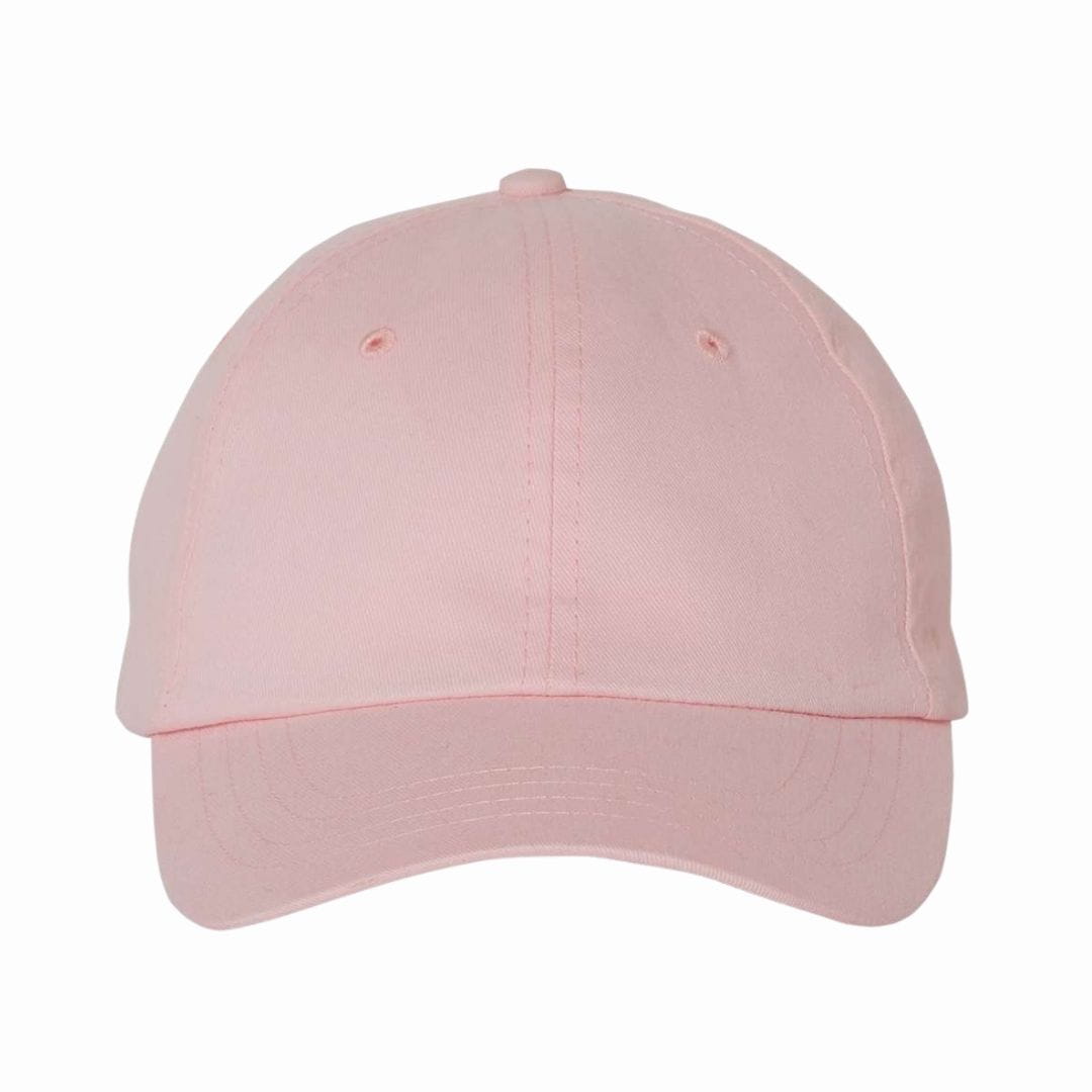 Pink baseball cap on a white background