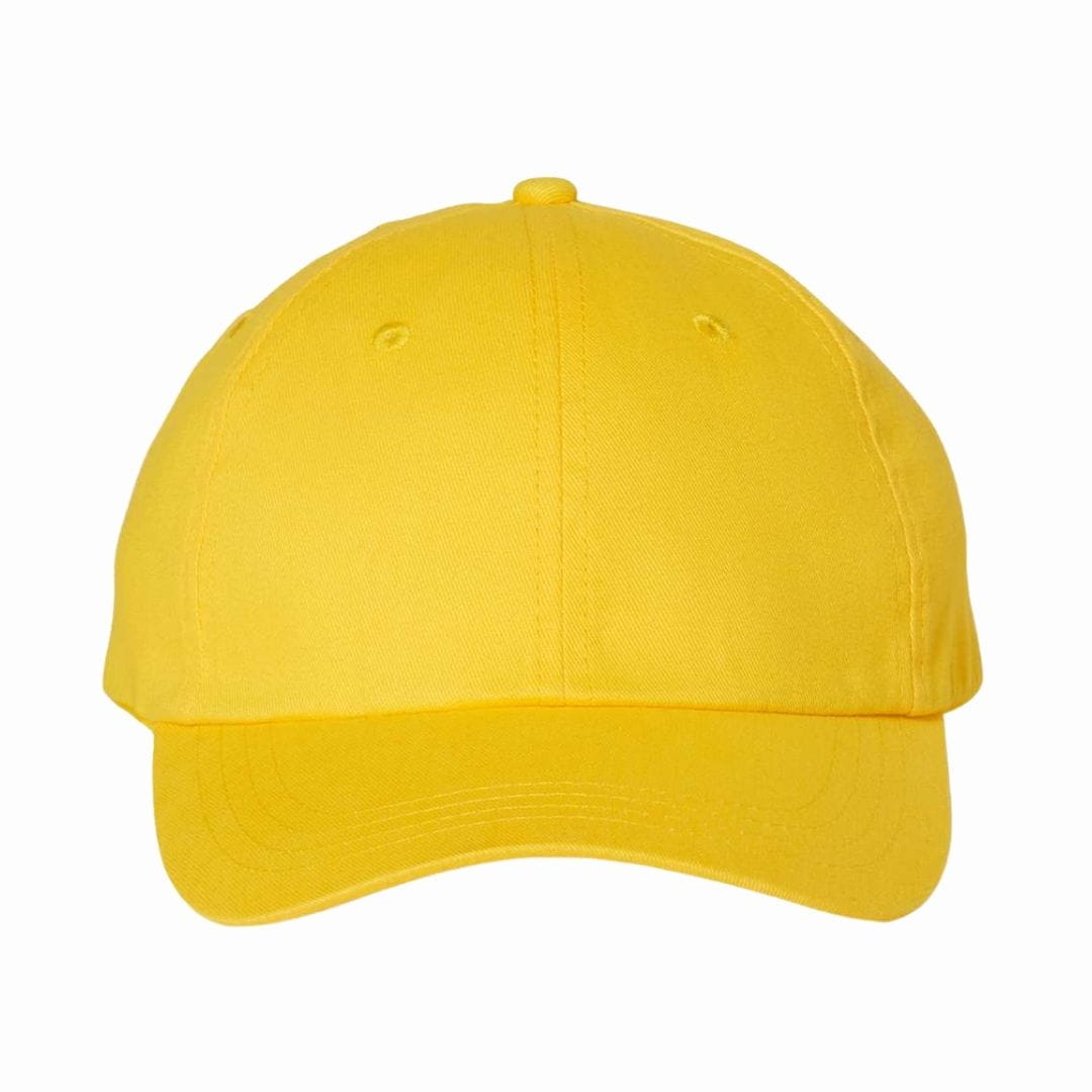 Yellow baseball cap on a white background