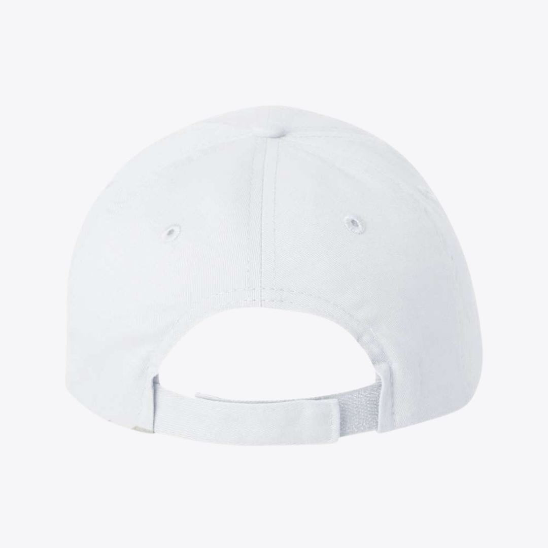White baseball cap on a white background