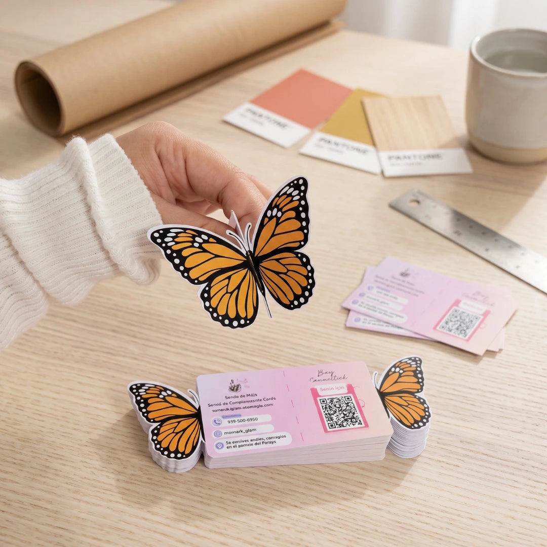 Custom 3D Pop-Up Business Cards | Viral Die-Cut Foldable Shape Cards