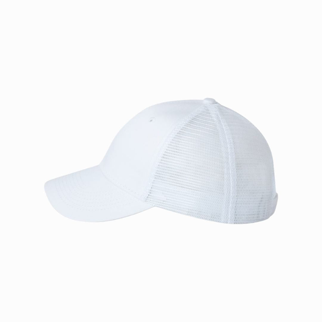 White baseball cap on a white background