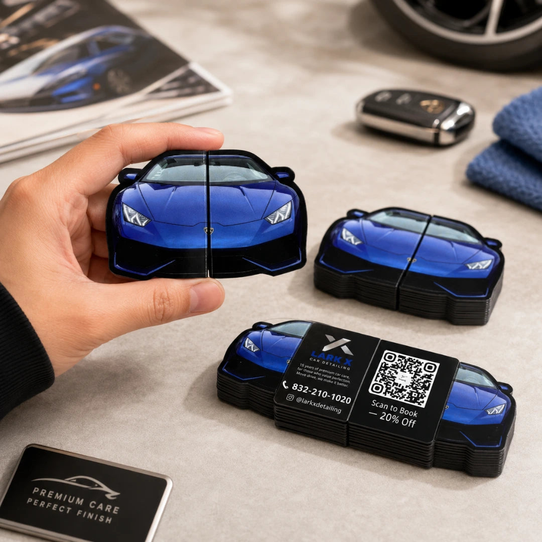 Custom 3D Pop-Up Business Cards | Viral Die-Cut Foldable Shape Cards