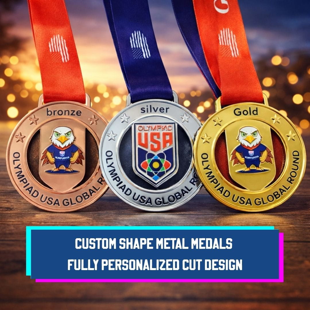 Custom Shape Metal Medals – Fully Personalized Cut Design